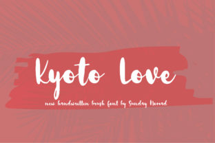 Kyoto Love: A Handwritten Brush Font with Heart
