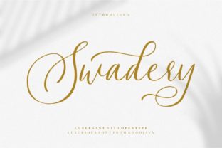 Swadery: A Luxury Script Font That Elevates Real-World Design Projects